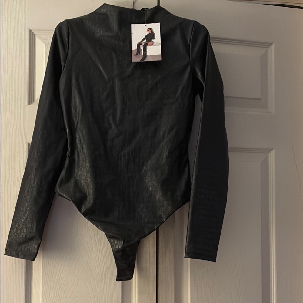NWT naked wardrobe Crocodile faux leath provides sculpting and compression
